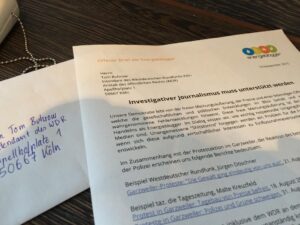Investigativer Journalismus muss unterstützt werden – Offener Brief der Energieblogger