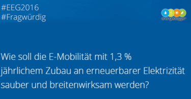 Wie soll die E-Mobilität mit 1,3 % jährlichem Zubau an erneuerbarer Elektrizität sauber und breitenwirksam werden?