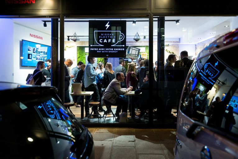 Nissan's Electric Cafe opens in Paris Nissan's Electric Cafe opens in Paris